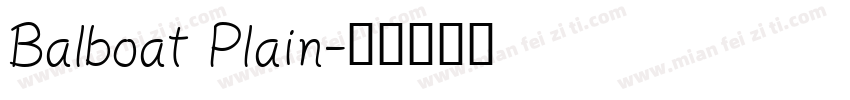 Balboat Plain字体转换